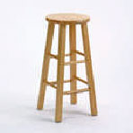 Natural Wood Bar Stool